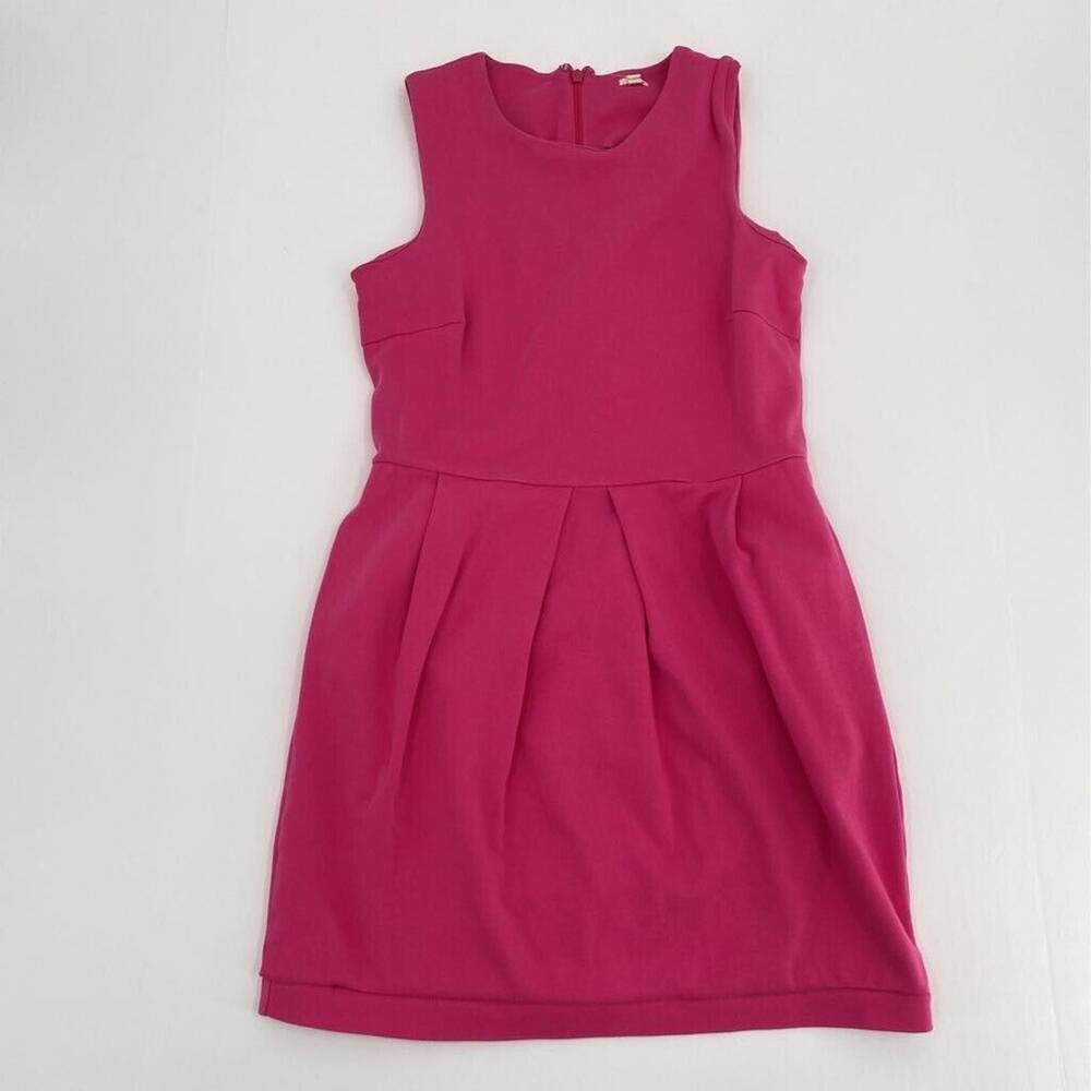 J.Crew Womens A Line Dress Pink Mini Pockets Jewel Neck Sleeveless Back Zipper 2